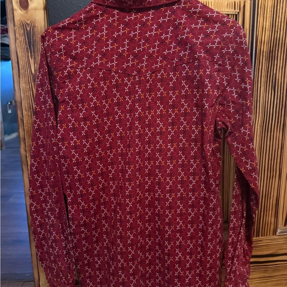 Red Patterned Cinch Rodeo Shirt - Picture 2 of 3
